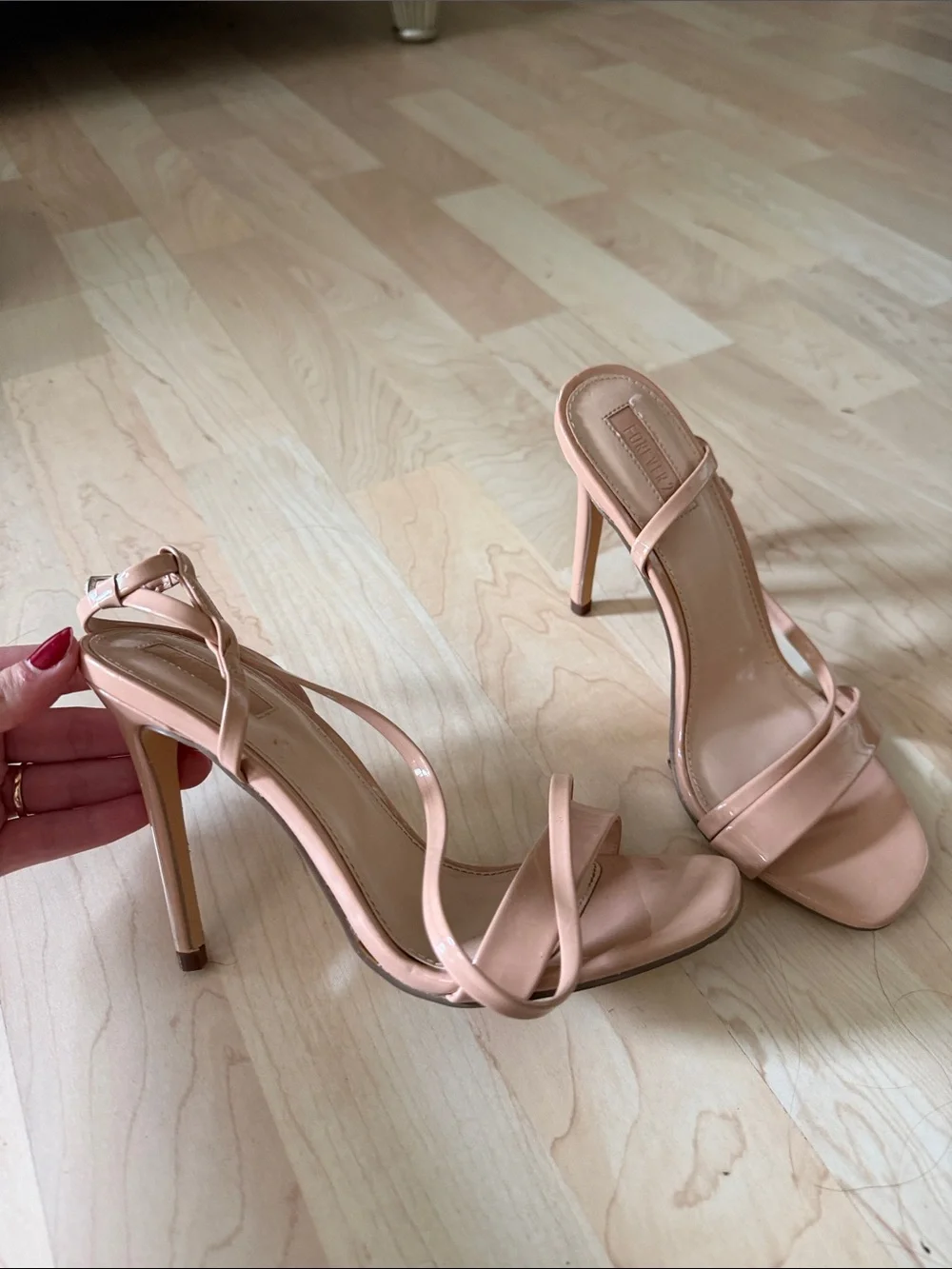 Forever 21 Blush Strappy High Heel Sandals
